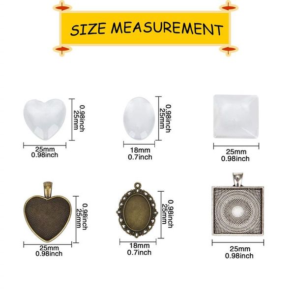 60pcs cabochon settings pendant heart oval square bezel trays with glass cabochons dome clear cameo for diy jewelry making craft
60pcs cabochon settings pendant heart oval square bezel trays with glass cabochons dome clear cameo for diy jewelry making craft