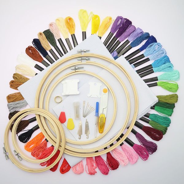 sewing notions & tools 50pcs threads scissors needles 5 pieces bamboo cross stitch embroidery hoops kit accessories, Black
sewing notions & tools 50pcs threads scissors needles 5 pieces bamboo cross stitch embroidery hoops kit accessories, Black