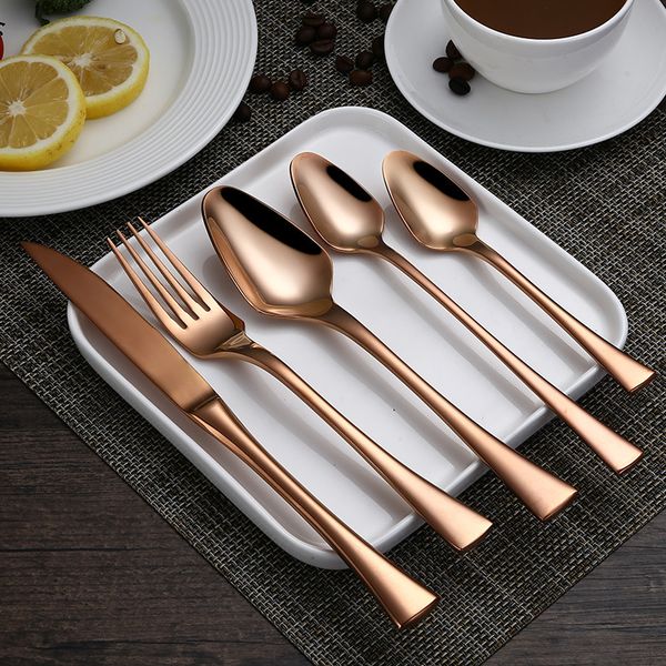 flatware sets 5pcs set, golden stainless steel el tableware, metal european dinner cutlery knife, dinning fork and spoon set
flatware sets 5pcs set, golden stainless steel el tableware, metal european dinner cutlery knife, dinning fork and spoon set