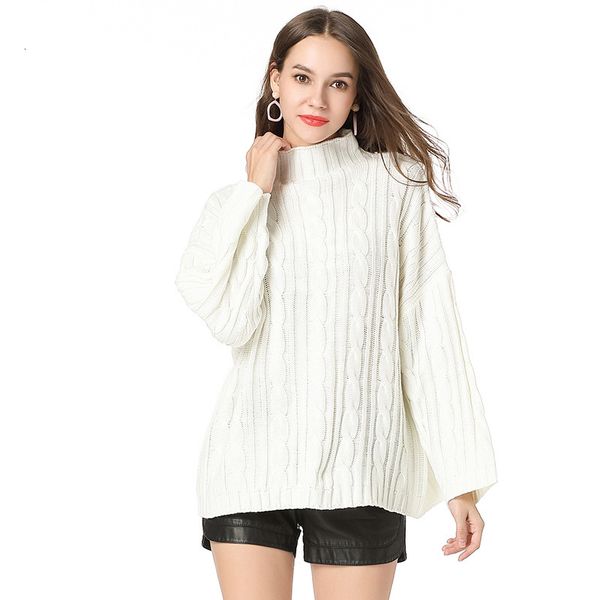 autumn / winter 2020 half high neck jacquard women's sweater european and american large size women's knitting bottoming shirt, White;black
autumn / winter 2020 half high neck jacquard women's sweater european and american large size women's knitting bottoming shirt, White;black