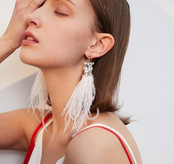simple personality new exaggerated temperament long feather wild earrings female01, Golden;silver
simple personality new exaggerated temperament long feather wild earrings female01, Golden;silver
