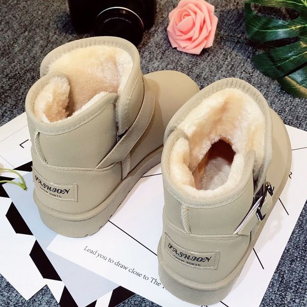 fashion warm snow women's white boot plus velvet thickening non-slip winter women shoes ankle boots large size, Black
fashion warm snow women's white boot plus velvet thickening non-slip winter women shoes ankle boots large size, Black