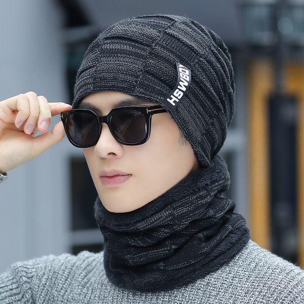 men autumn winter thicken hat+scarf two-piece set knitting hat windproof male knitting caps neck warmer velvet thick hat, Blue;gray
men autumn winter thicken hat+scarf two-piece set knitting hat windproof male knitting caps neck warmer velvet thick hat, Blue;gray