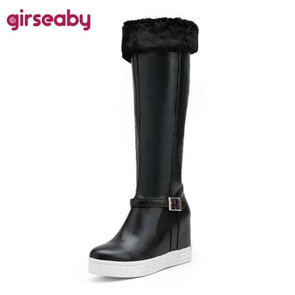 girseaby женщины зима снег сапоги wedge высоких каблуков меховых теплый плюшевый непромокаемая высокие сапоги колена пинетки круглый botas н, Black
girseaby женщины зима снег сапоги wedge высоких каблуков меховых теплый плюшевый непромокаемая высокие сапоги колена пинетки круглый botas н, Black