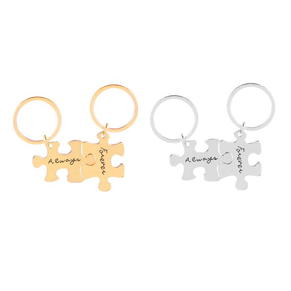 2 pcs couple set always forever letter puzzle dogtag keychain keyring christmas friend gift alloy souvenir, Slivery;golden
2 pcs couple set always forever letter puzzle dogtag keychain keyring christmas friend gift alloy souvenir, Slivery;golden