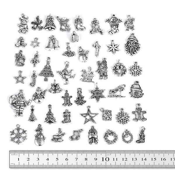 50pcs mixed antique silver color santa claus snowflake snow deer christmas tree charms pendant for necklace diy jewelry findings
50pcs mixed antique silver color santa claus snowflake snow deer christmas tree charms pendant for necklace diy jewelry findings