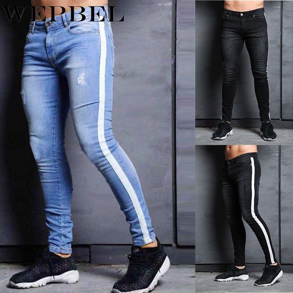 men's jeans wepbel casual ripped hole fashion comfortable pants pencil denim trousers hip hop jogging fitness pant, Blue
men's jeans wepbel casual ripped hole fashion comfortable pants pencil denim trousers hip hop jogging fitness pant, Blue
