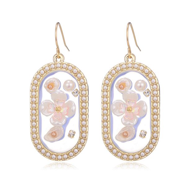 trendy floral pearl tassel earrings elegant female big brincos sweet zircon insert long hanger original wedding ear jewelry, Silver
trendy floral pearl tassel earrings elegant female big brincos sweet zircon insert long hanger original wedding ear jewelry, Silver