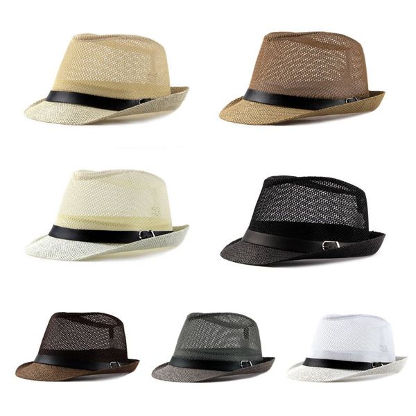 jazz cap vintage wide brim fedora jazz cap with faux leather belt buckle sunhat, Blue;gray
jazz cap vintage wide brim fedora jazz cap with faux leather belt buckle sunhat, Blue;gray