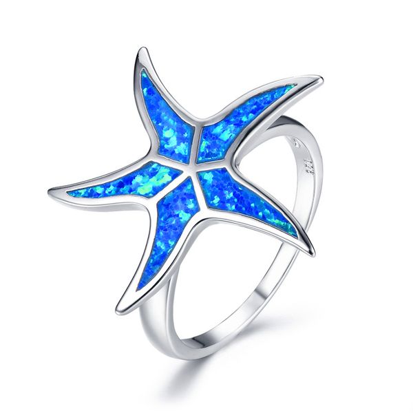 wedding rings cute female big starfish animal ring vintage silver color for women promise blue fire opal stone engagement, Slivery;golden
wedding rings cute female big starfish animal ring vintage silver color for women promise blue fire opal stone engagement, Slivery;golden