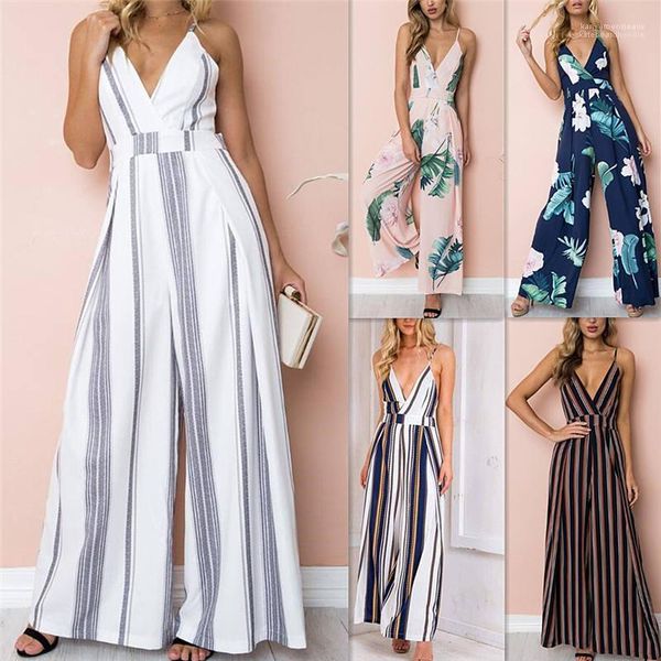 womens designer jumpsuit v necck print sashes females apparel fashion rompers, Black;white
womens designer jumpsuit v necck print sashes females apparel fashion rompers, Black;white