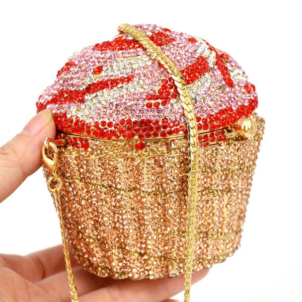 new-crystal evening bag fashion cupcake diamond clutch soiree purse women wedding bride cake handbags sc518
new-crystal evening bag fashion cupcake diamond clutch soiree purse women wedding bride cake handbags sc518
