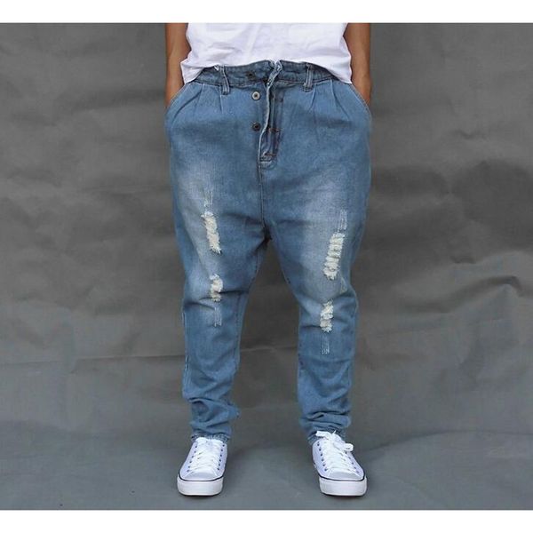men's jeans men harem denim pants baggy loose trousers hip hop street dance, Blue
men's jeans men harem denim pants baggy loose trousers hip hop street dance, Blue