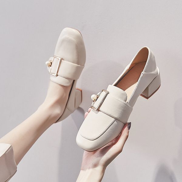 elegant women pumps metal buckle loafers fashion pearl ladies shoes comfortable pu slip-on mid heel women office shoes size34-40, Black
elegant women pumps metal buckle loafers fashion pearl ladies shoes comfortable pu slip-on mid heel women office shoes size34-40, Black
