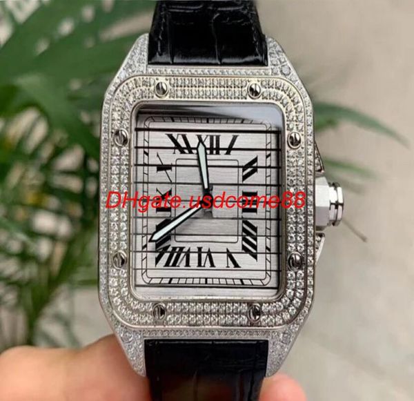 new wm505914 wm505014 men's gray dial stainless steel diamond case leather watch, Slivery;brown
new wm505914 wm505014 men's gray dial stainless steel diamond case leather watch, Slivery;brown
