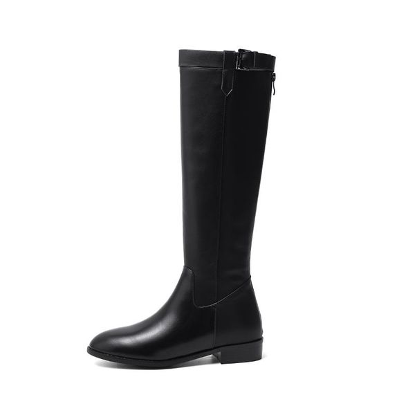 new autumn/winter women boots the knee boots genuine leather to keep warm low-heeled knight european brand women shoes, Black
new autumn/winter women boots the knee boots genuine leather to keep warm low-heeled knight european brand women shoes, Black