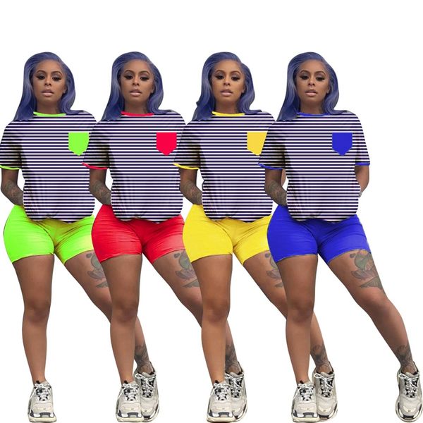 women two pieces sets summer tracksuits o-neck striped print +jogger shorts leggings suit, Gray
women two pieces sets summer tracksuits o-neck striped print +jogger shorts leggings suit, Gray