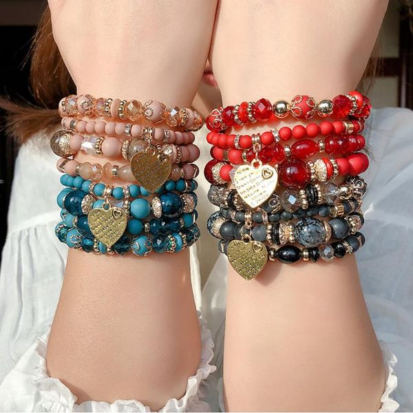 women beads bracelet multi-layer beads bohemian style heart beaded bracelet charm beach summer accessories, Black
women beads bracelet multi-layer beads bohemian style heart beaded bracelet charm beach summer accessories, Black