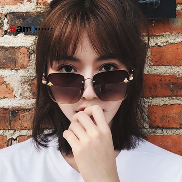 sunglasses samjune vintage lady oversize rimless square women 2021 fashion small bee glasses gradient sun for female, White;black
sunglasses samjune vintage lady oversize rimless square women 2021 fashion small bee glasses gradient sun for female, White;black