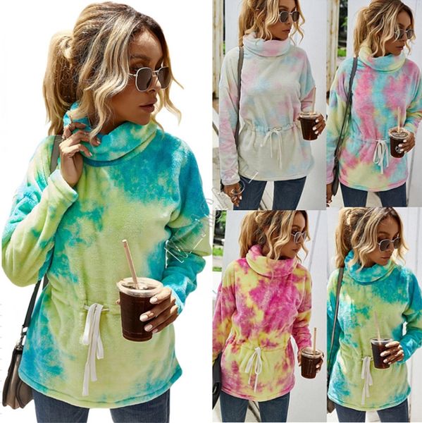 women sherpa fleece hoodies tunic sweatershirt color tie-dye plush thicken warm furry pullovers turtleneck sweater gradient clothes d82609, White
women sherpa fleece hoodies tunic sweatershirt color tie-dye plush thicken warm furry pullovers turtleneck sweater gradient clothes d82609, White