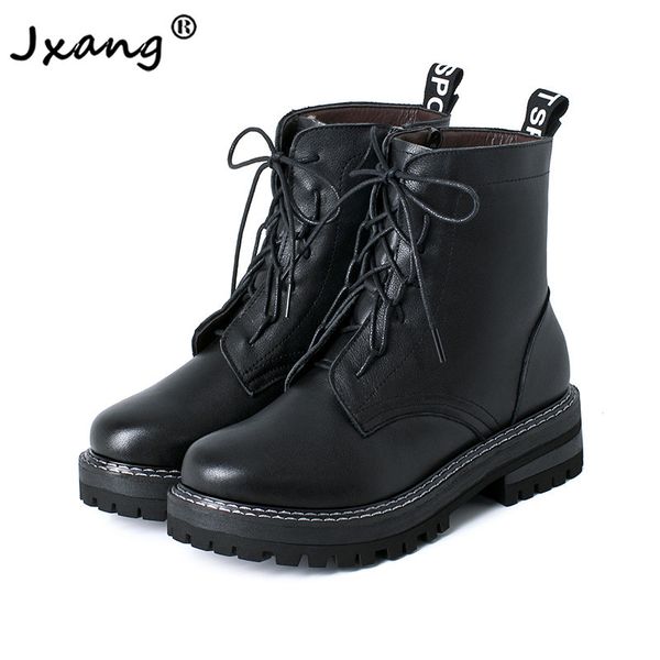 jxang 2020 new fashion women shoes spring winter women female boots round head lace-up british style girls boots shoes, Black
jxang 2020 new fashion women shoes spring winter women female boots round head lace-up british style girls boots shoes, Black