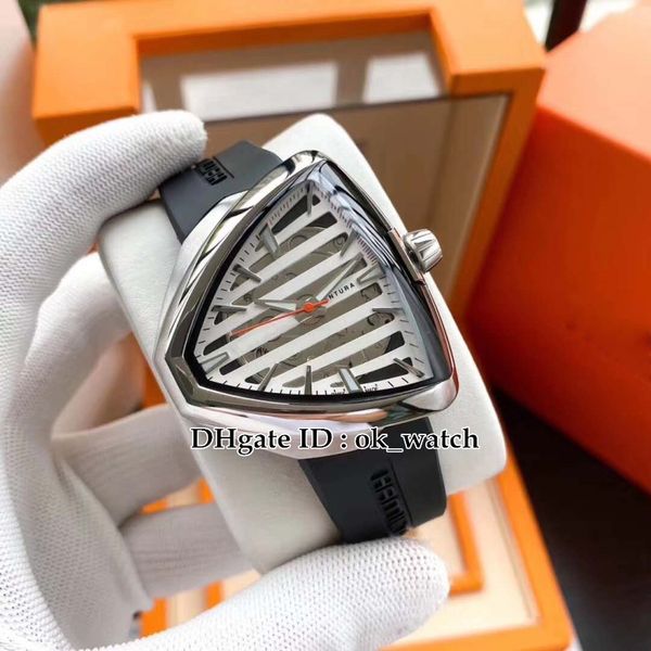 new ventura h24555381 automatic mens watch 316 steel case triangular white dial black rubber strap sport gents fashion watches, Slivery;brown
new ventura h24555381 automatic mens watch 316 steel case triangular white dial black rubber strap sport gents fashion watches, Slivery;brown