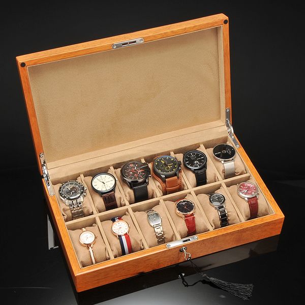12 slots luxury fashion men home wooden watch box watch storage box for men watches 200911-32, Black;blue
12 slots luxury fashion men home wooden watch box watch storage box for men watches 200911-32, Black;blue