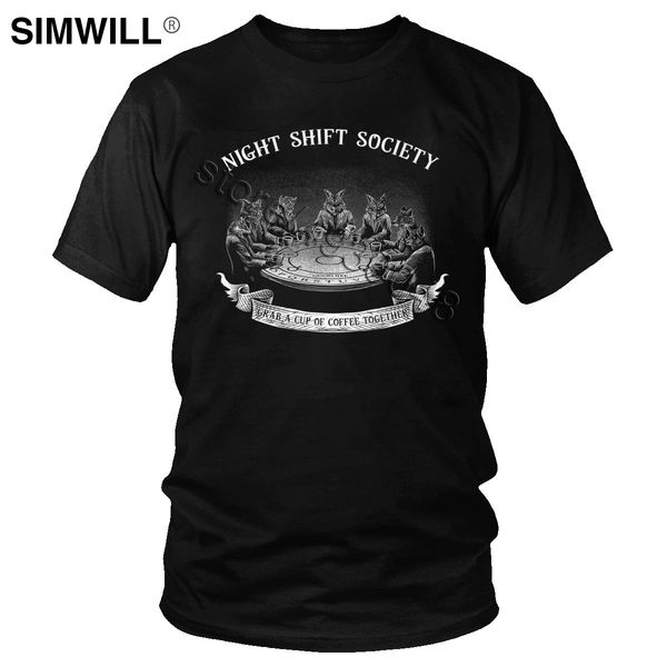 night shift society t shirt humor design cotton tshirt men's short sleeve crew neck funny wolf owl t-shirt plus size gift
night shift society t shirt humor design cotton tshirt men's short sleeve crew neck funny wolf owl t-shirt plus size gift