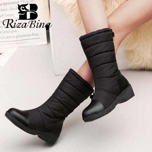 rizabina size 35-44 mid calf boots women new winter warm fur down shoes women casual flats cotton footwear add plush snow boots, Black
rizabina size 35-44 mid calf boots women new winter warm fur down shoes women casual flats cotton footwear add plush snow boots, Black
