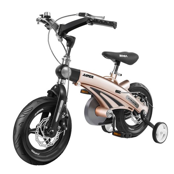 Children Bicycle Scalable Foldable Magnesium Alloy Double Disc Brakes Auxiliary Wheel Tricycle Ride On Car Toys For Children