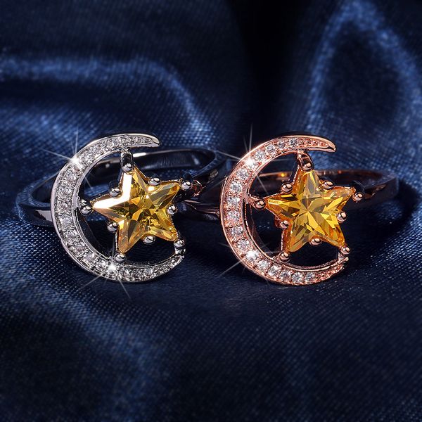 wedding rings sparking full zircon star and moon finger for women rose gold color enggament party jewelry anniversary gifts, Slivery;golden
wedding rings sparking full zircon star and moon finger for women rose gold color enggament party jewelry anniversary gifts, Slivery;golden
