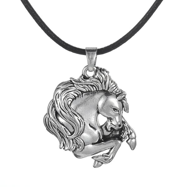vintage silver plated horse pendant charm horse lover necklace leather cord for men & boy
vintage silver plated horse pendant charm horse lover necklace leather cord for men & boy