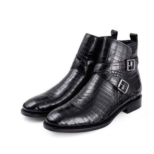 ouluoer thailand crocodile shoes men boots leather sole round head men shoes british boots tide crocodile, Black
ouluoer thailand crocodile shoes men boots leather sole round head men shoes british boots tide crocodile, Black