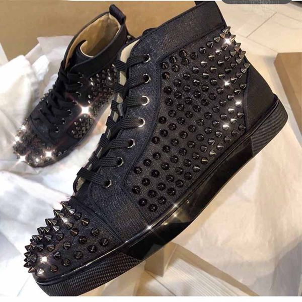 20s new quality for men's high sneakers red bottom trainers homme sports red soles shoes black cloth fleece with full spikes ship
20s new quality for men's high sneakers red bottom trainers homme sports red soles shoes black cloth fleece with full spikes ship