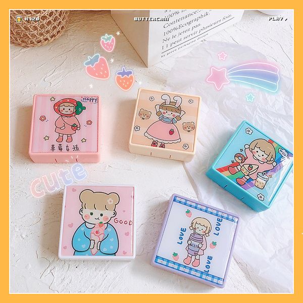 sunglasses frames strawberry girl contact lens case with mirror temperament beauty storage box can as gift, Silver
sunglasses frames strawberry girl contact lens case with mirror temperament beauty storage box can as gift, Silver