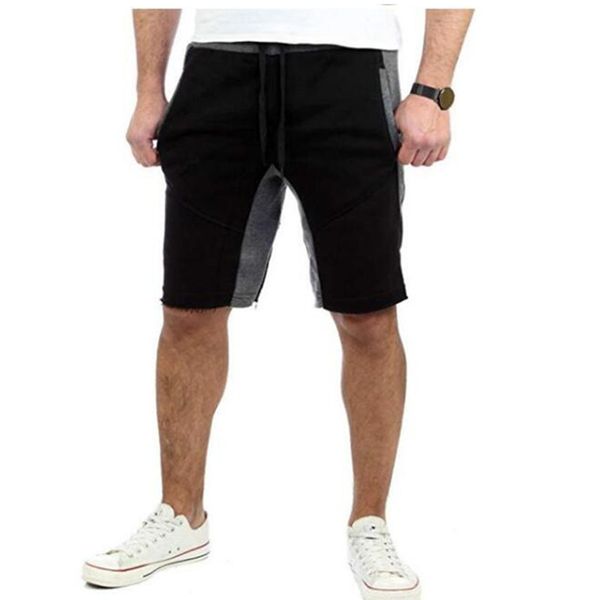 men's shorts summer european and american mens sports fitness leisure five-point pants, color matching style me, White;black
men's shorts summer european and american mens sports fitness leisure five-point pants, color matching style me, White;black