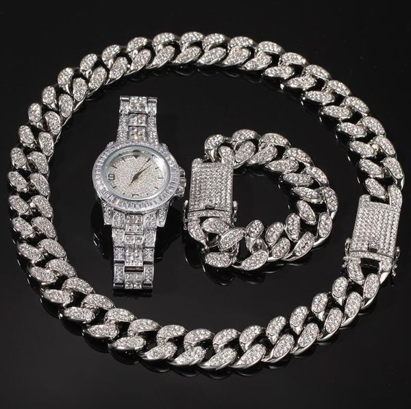 men hip hop iced out tennis chain necklace bracelet watch wristwatch set luxury stainless steel men cuban link jewelry 2020, Black
men hip hop iced out tennis chain necklace bracelet watch wristwatch set luxury stainless steel men cuban link jewelry 2020, Black