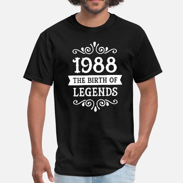 1988 the birth of legends t shirt men character tee shirt s-xxxl solid color loose new style summer style standard shirt, White;black
1988 the birth of legends t shirt men character tee shirt s-xxxl solid color loose new style summer style standard shirt, White;black