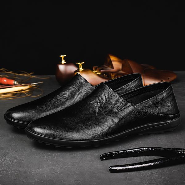 genuine leather men casual shoes slip on loafers spring soft sneakers men loafers moccasins breathable driving shoes, Black
genuine leather men casual shoes slip on loafers spring soft sneakers men loafers moccasins breathable driving shoes, Black