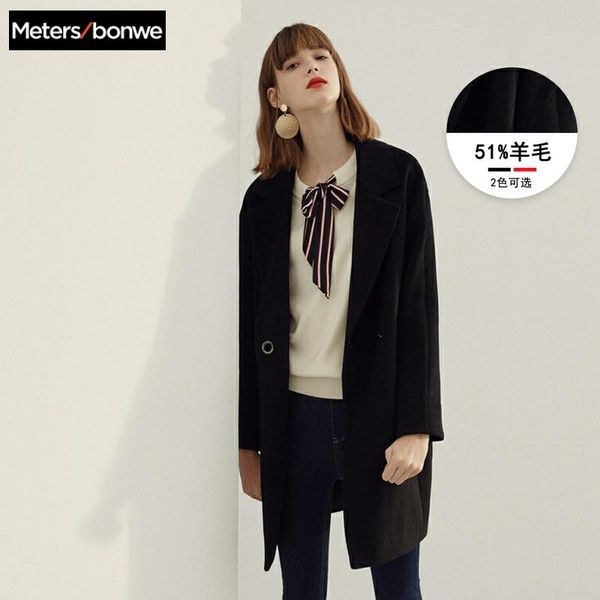 metersbonwe women's woolen coat outerwear autumn and winter clothing coat fashion warm woolen blends female elegant office, Black
metersbonwe women's woolen coat outerwear autumn and winter clothing coat fashion warm woolen blends female elegant office, Black