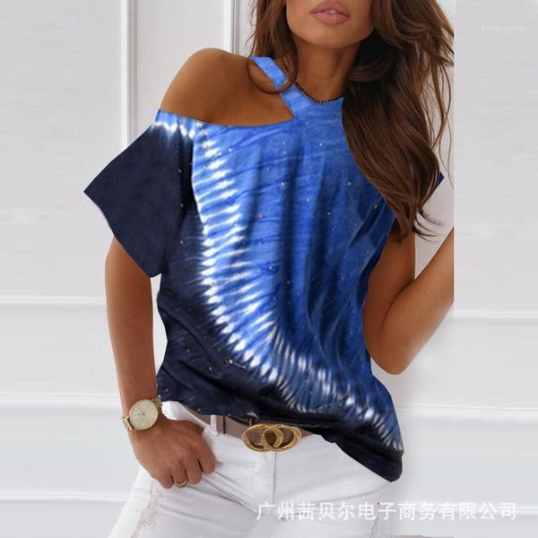 sling irregular gradient color short sleeve casual tees summer new womens tshirts single shoulder, White
sling irregular gradient color short sleeve casual tees summer new womens tshirts single shoulder, White