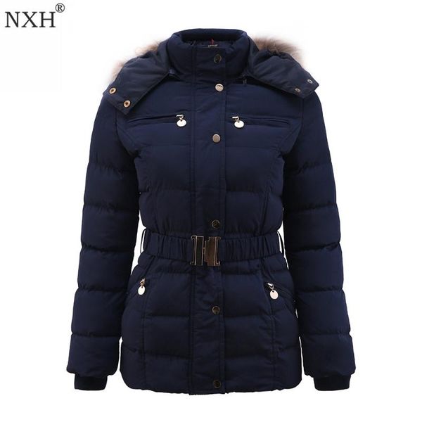nxh 2020 new winter womens thick coat adjustable waist pockets fur hooded ladys warm jackets botton zipper slim clothing brand, Black
nxh 2020 new winter womens thick coat adjustable waist pockets fur hooded ladys warm jackets botton zipper slim clothing brand, Black