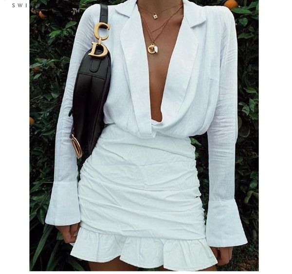 2020 fashion trend elegant women deep v neck lapel dress ruffle cuff leopard solid party formal club work002, Black;gray
2020 fashion trend elegant women deep v neck lapel dress ruffle cuff leopard solid party formal club work002, Black;gray
