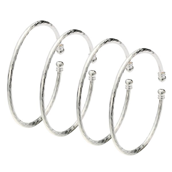 4pcs ethiopian women trendy bangle silver color dubai bride wedding charm bangle jewelry, White
4pcs ethiopian women trendy bangle silver color dubai bride wedding charm bangle jewelry, White