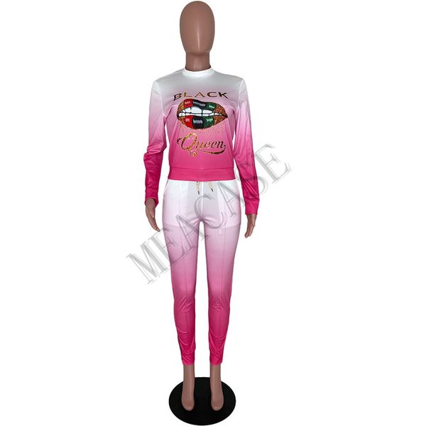 женщины губы костюмы градиент черная королева письма пуловер толстовки толстовки брюки outfit zipper брюк sweatsuit 2pcs / комплект d8605, White 
женщины губы костюмы градиент черная королева письма пуловер толстовки толстовки брюки outfit zipper брюк sweatsuit 2pcs / комплект d8605, White