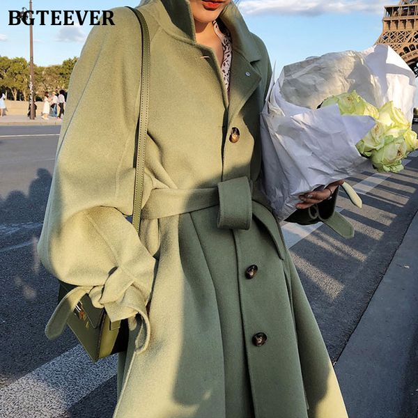 bgteever winter thick female woolen coats turn-down collar single-breasted pocket belted women blend coats 2020 women long coat, Black
bgteever winter thick female woolen coats turn-down collar single-breasted pocket belted women blend coats 2020 women long coat, Black