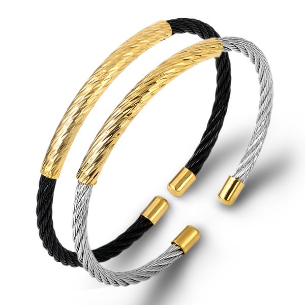 stainless steel open cable wire bracelets bangle for women men black simple twist wire bangles adjustable punk jewelry new 2020
stainless steel open cable wire bracelets bangle for women men black simple twist wire bangles adjustable punk jewelry new 2020