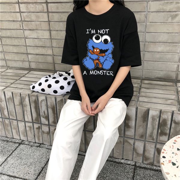 2019 women clothes sesame street summer harajuku neutral short-sleeved t shirt sesame street printed street wind t-shirt dhbowc151, White
2019 women clothes sesame street summer harajuku neutral short-sleeved t shirt sesame street printed street wind t-shirt dhbowc151, White