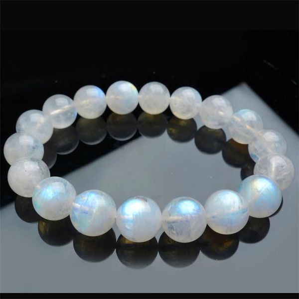 11mm blue light natural moonstone bracelets for women charm stretch crystal round beads bracelet drop shipping, Black
11mm blue light natural moonstone bracelets for women charm stretch crystal round beads bracelet drop shipping, Black