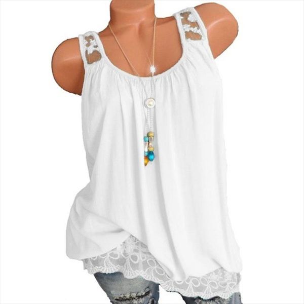 5xl women summer lace vest sleeveless casual tank blusas mesh patchwork loose t shirt camisole 2020 plus size, White
5xl women summer lace vest sleeveless casual tank blusas mesh patchwork loose t shirt camisole 2020 plus size, White